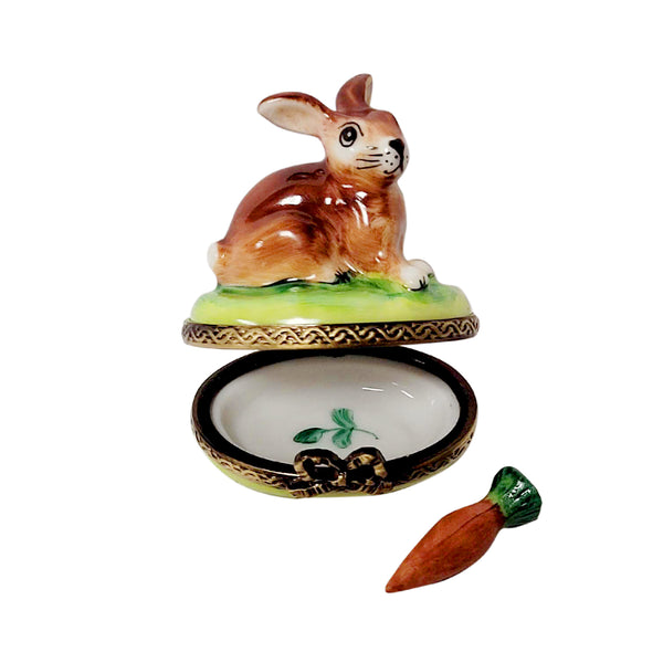 Load image into Gallery viewer, Rochard "Small Bunny with Removable Carrot" Limoges Box