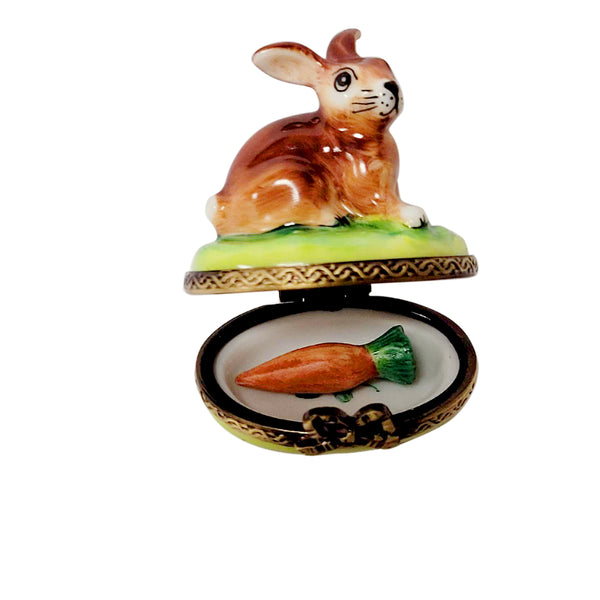Load image into Gallery viewer, Rochard "Small Bunny with Removable Carrot" Limoges Box