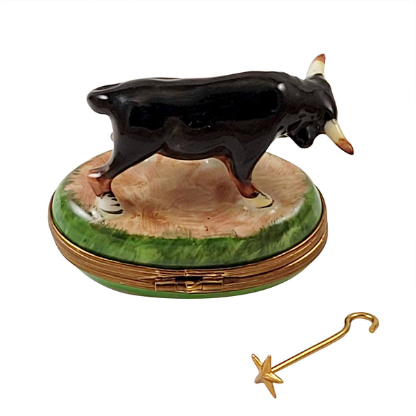 Load image into Gallery viewer, Rochard "Bull with Branding Iron" Limoges Box