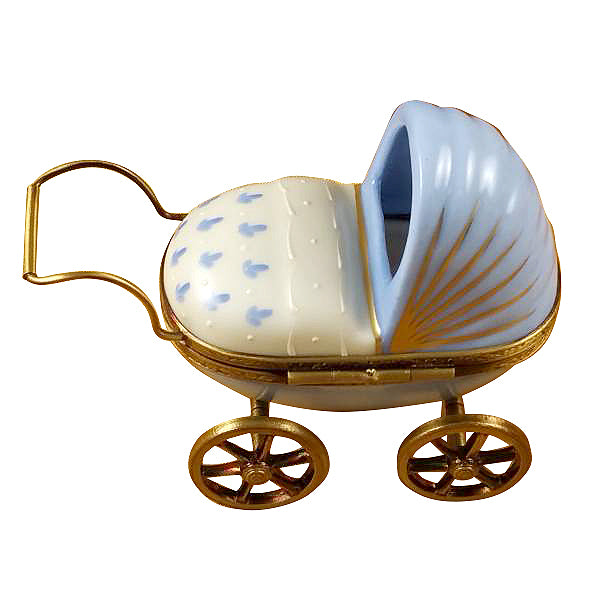 Load image into Gallery viewer, Rochard "Blue Baby Carriage" Limoges Box