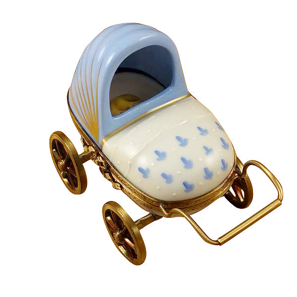 Load image into Gallery viewer, Rochard "Blue Baby Carriage" Limoges Box