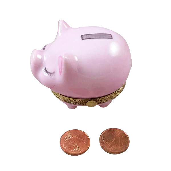Load image into Gallery viewer, Rochard "Piggy Bank with Slot and Removable Coin" Limoges Box