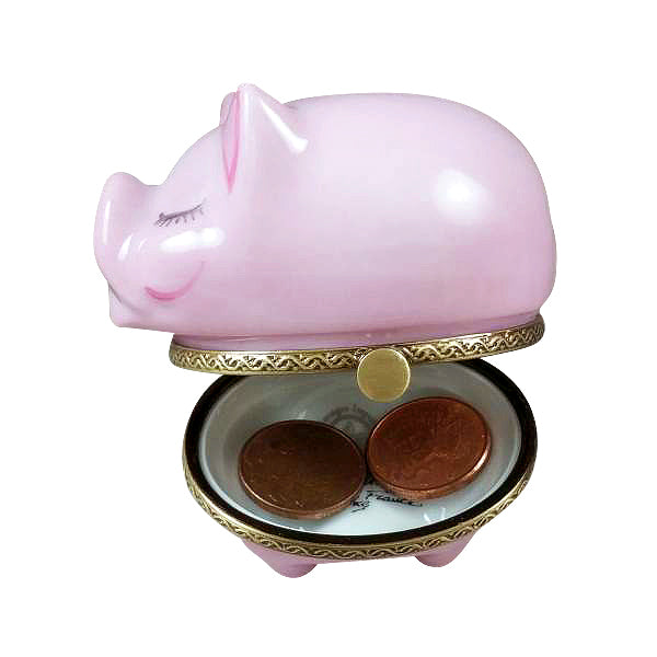 Load image into Gallery viewer, Rochard "Piggy Bank with Slot and Removable Coin" Limoges Box