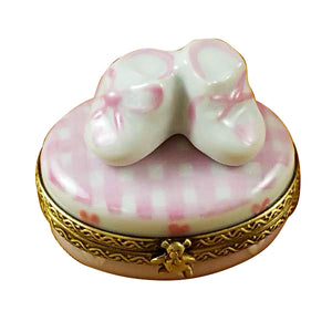 Rochard "Pink It's A Girl with Shoes" Limoges Box