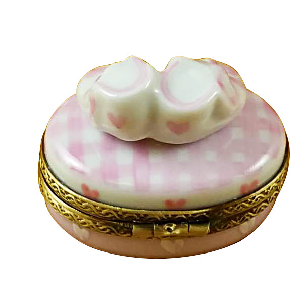 Load image into Gallery viewer, Rochard "Pink It's A Girl with Shoes" Limoges Box