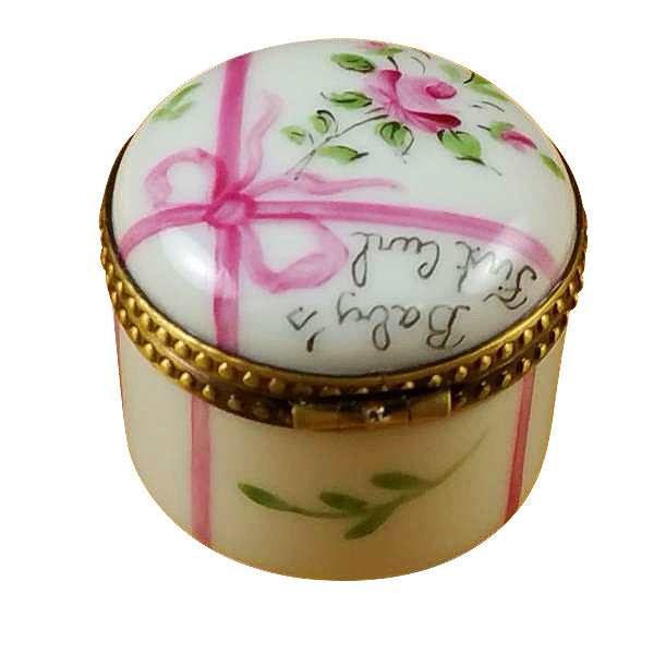 Load image into Gallery viewer, Rochard "Round Pink First Curl" Limoges Box