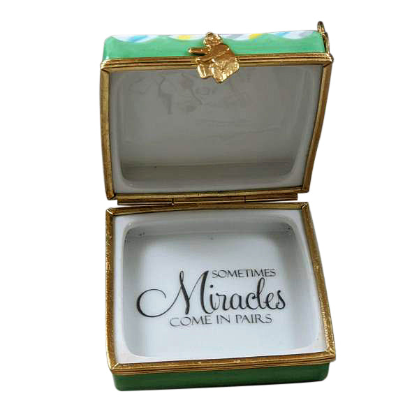 Load image into Gallery viewer, Rochard "Twin Girls On Bed" Limoges Box