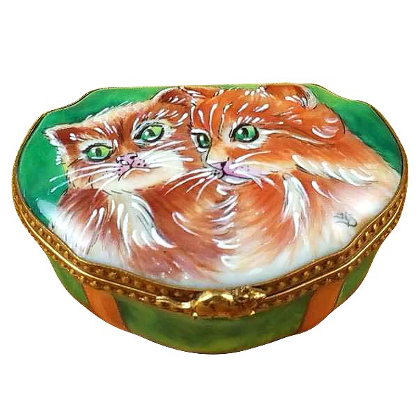 Load image into Gallery viewer, Rochard &quot;Studio Collection Two Cats&quot; Limoges Box
