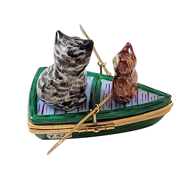 Load image into Gallery viewer, Rochard "Owl & Pussycat" Limoges Box