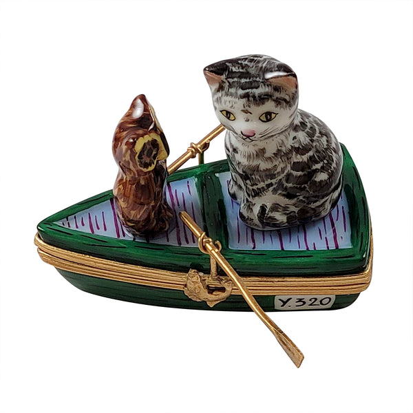 Load image into Gallery viewer, Rochard "Owl & Pussycat" Limoges Box
