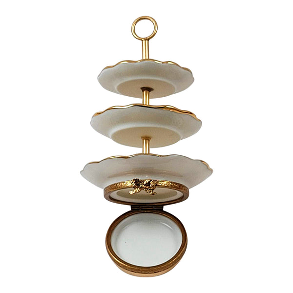 Load image into Gallery viewer, Three Tier Floral Tray Limoges Box