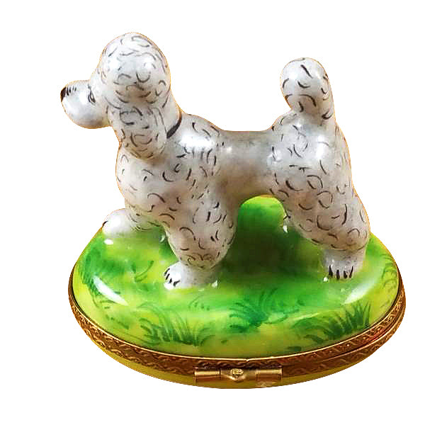 Load image into Gallery viewer, Rochard "Grey Poodle" Limoges Box
