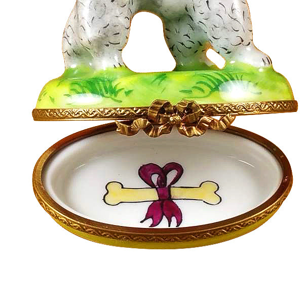 Load image into Gallery viewer, Rochard "Grey Poodle" Limoges Box