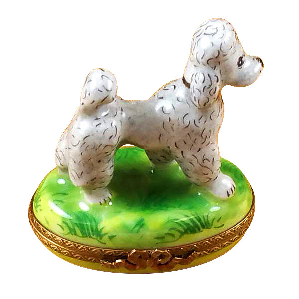Load image into Gallery viewer, Rochard "Grey Poodle" Limoges Box