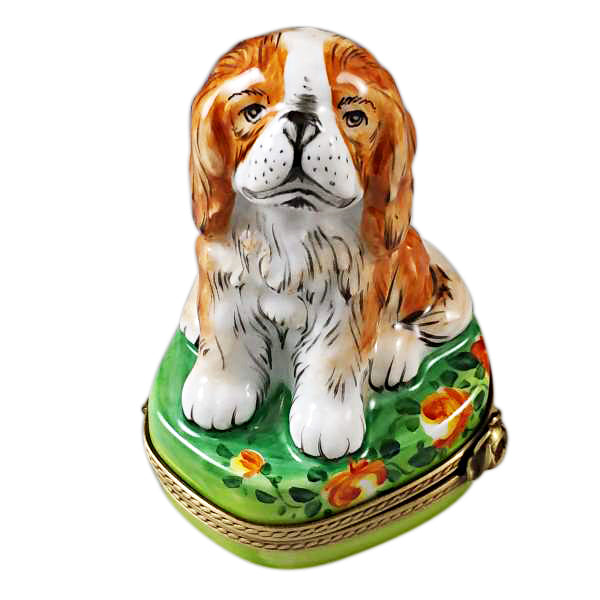 Load image into Gallery viewer, Rochard "King Charles Spaniel" Limoges Box
