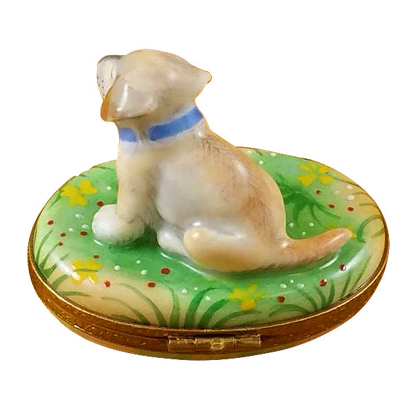 Load image into Gallery viewer, Rochard "Blond / Yellow Labrador" Limoges Box