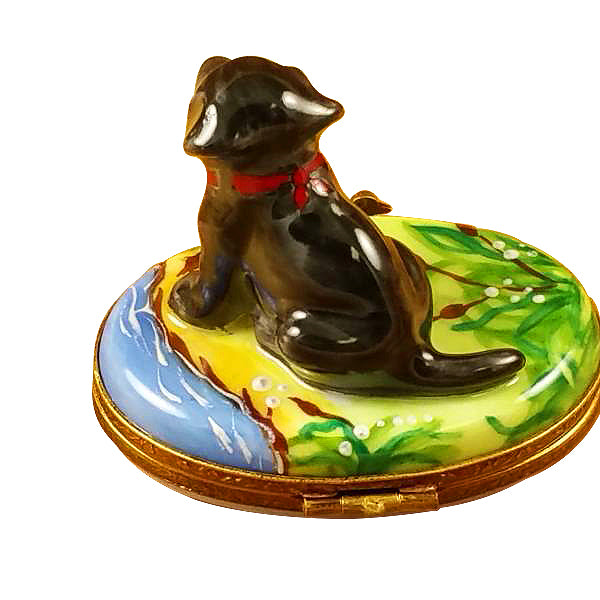Load image into Gallery viewer, Rochard "Black Labrador" Limoges Box