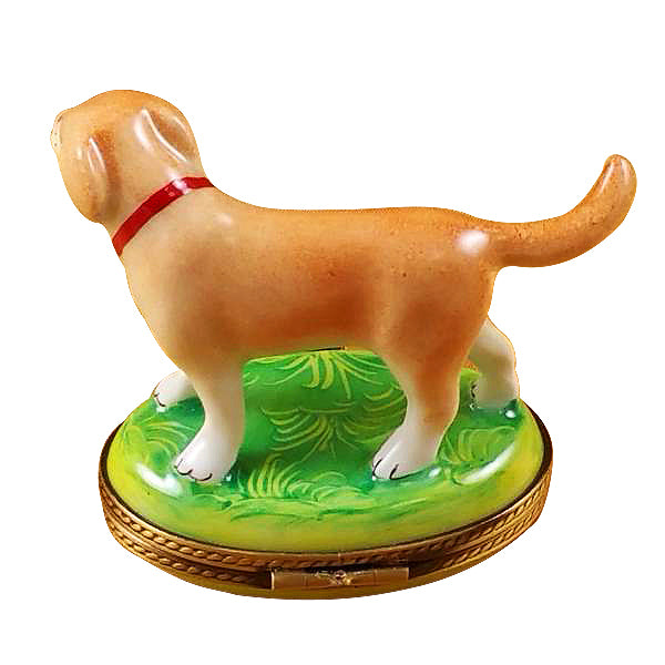 Load image into Gallery viewer, Rochard "Standing Blond Labrador" Limoges Box