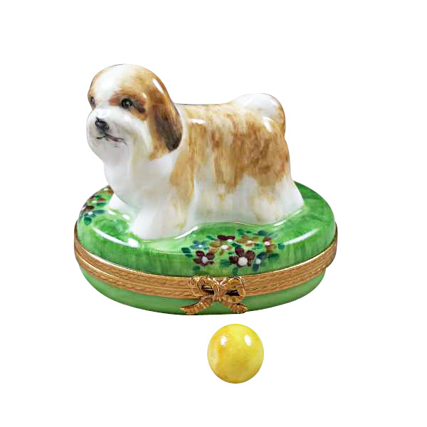 Load image into Gallery viewer, Rochard "Shih Tzu Brown" Limoges Box