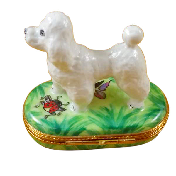 Load image into Gallery viewer, Rochard "White Poodle" Limoges Box
