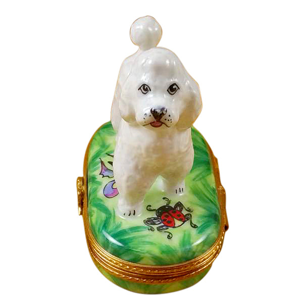 Load image into Gallery viewer, Rochard "White Poodle" Limoges Box