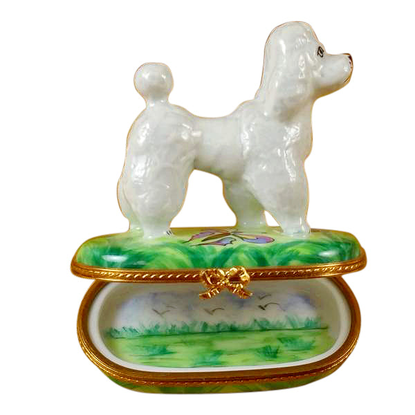 Load image into Gallery viewer, Rochard "White Poodle" Limoges Box