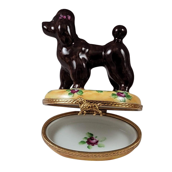 Load image into Gallery viewer, Rochard "Chocolate Poodle" Limoges Box