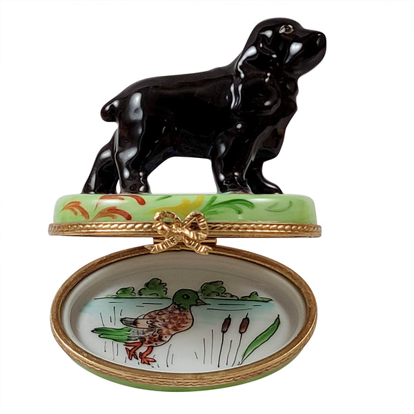 Load image into Gallery viewer, Rochard "Black Cocker Spainiel" Limoges Box