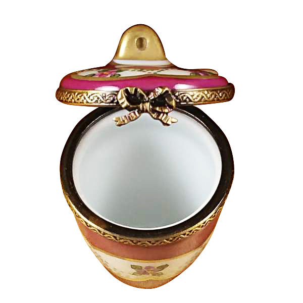 Load image into Gallery viewer, Rochard "Burgundy Urn with Gold Handle" Limoges Box