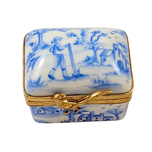 Load image into Gallery viewer, Rochard "Blue Toile Box" Limoges Box