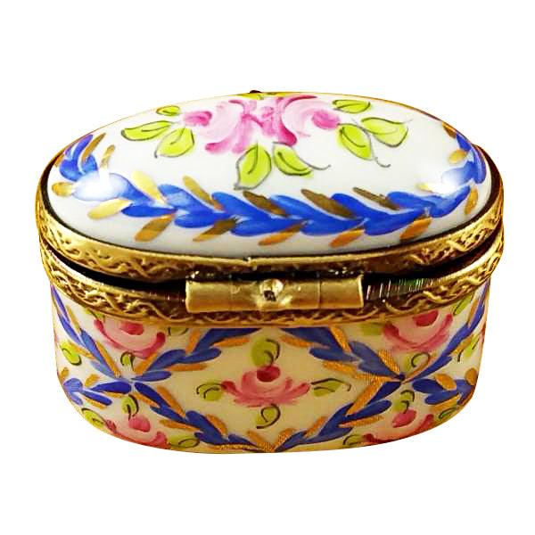 Load image into Gallery viewer, Rochard "Tiny Blue Oval" Limoges Box