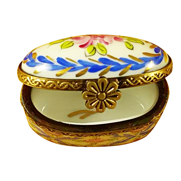 Load image into Gallery viewer, Rochard "Tiny Blue Oval" Limoges Box