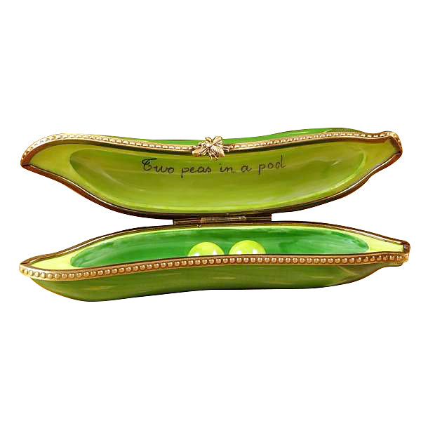 Load image into Gallery viewer, Rochard "Two Peas in a Pod" Limoges Box