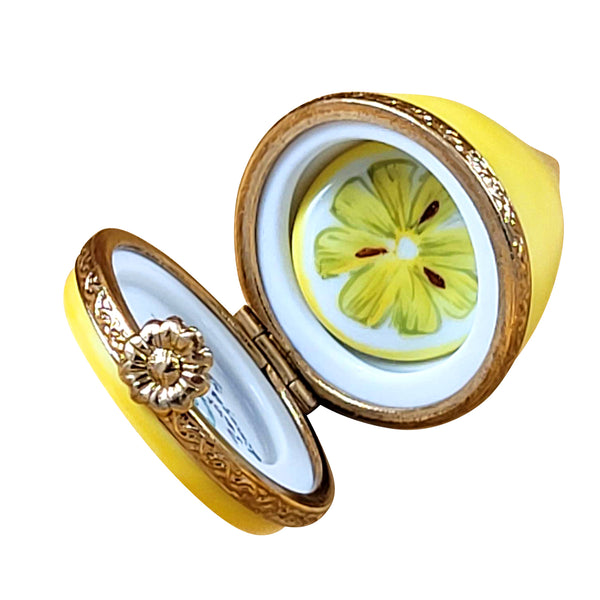 Load image into Gallery viewer, Rochard "Half Lemon with Slice" Limoges Box