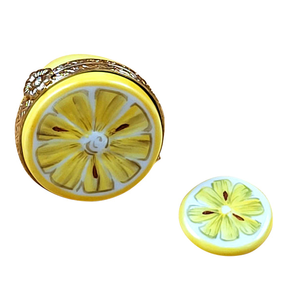 Load image into Gallery viewer, Rochard "Half Lemon with Slice" Limoges Box