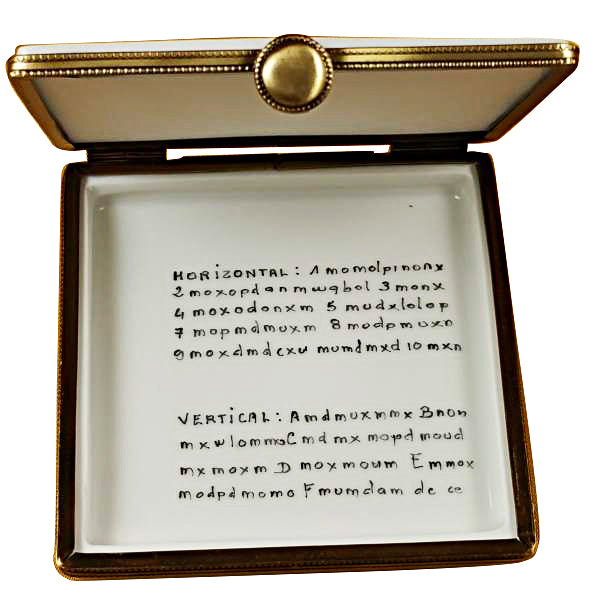 Load image into Gallery viewer, Rochard "Crossword Puzzle" Limoges Box