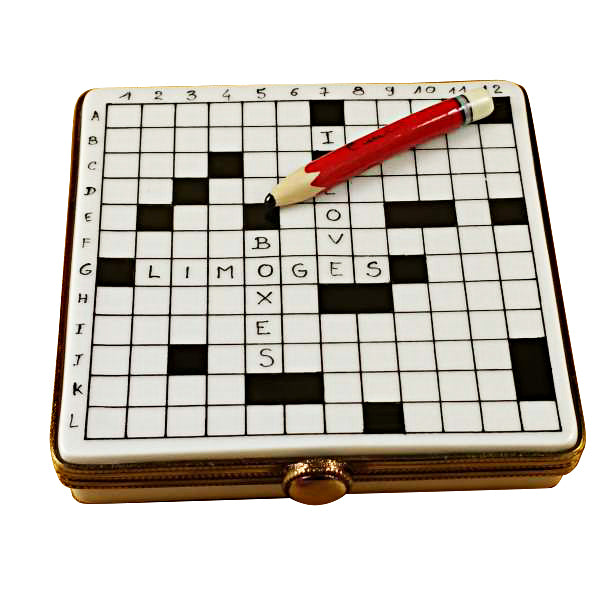 Load image into Gallery viewer, Rochard "Crossword Puzzle" Limoges Box