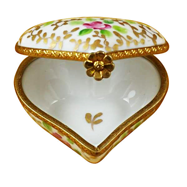 Load image into Gallery viewer, Rochard "Heart - Tapestry Rose" Limoges Box