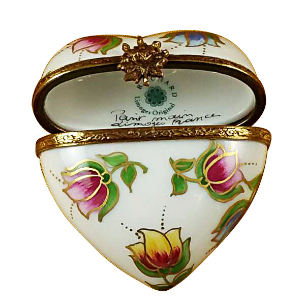 Load image into Gallery viewer, Rochard "Heart - Tulips" Limoges Box