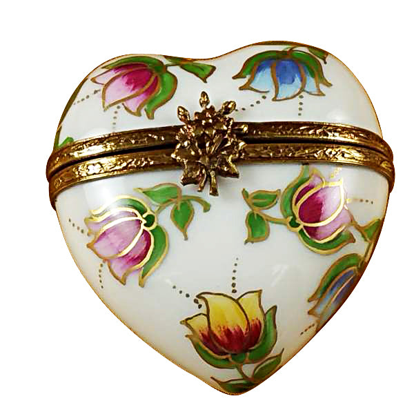 Load image into Gallery viewer, Rochard "Heart - Tulips" Limoges Box