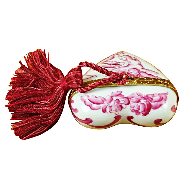 Load image into Gallery viewer, Rochard "Heart - Pink Angel with Tassel" Limoges Box