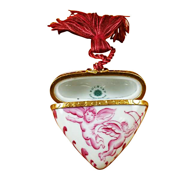 Load image into Gallery viewer, Rochard "Heart - Pink Angel with Tassel" Limoges Box