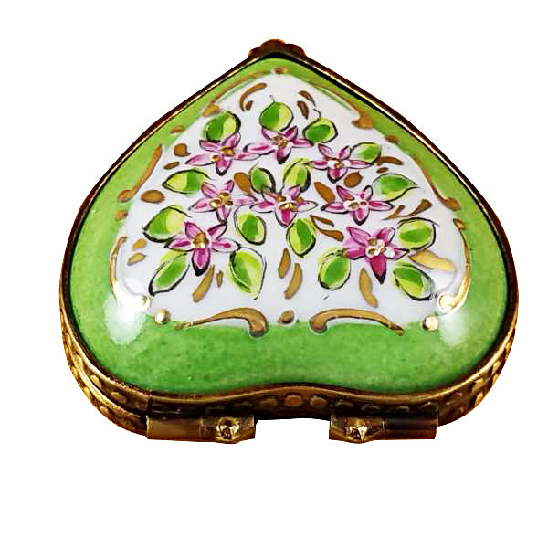 Load image into Gallery viewer, Rochard "Mini Heart Roses on Green Base" Limoges Box