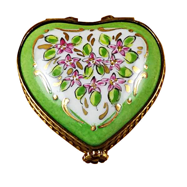 Load image into Gallery viewer, Rochard "Mini Heart Roses on Green Base" Limoges Box