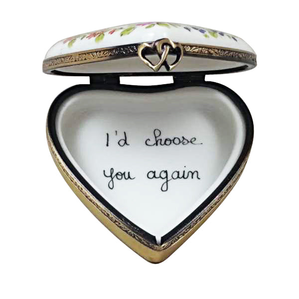 Load image into Gallery viewer, Rochard "50th Anniversary Heart" Limoges Box