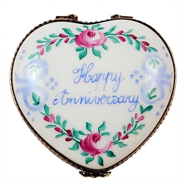 Load image into Gallery viewer, Rochard "Happy Anniversary Rose Heart" Limoges Box