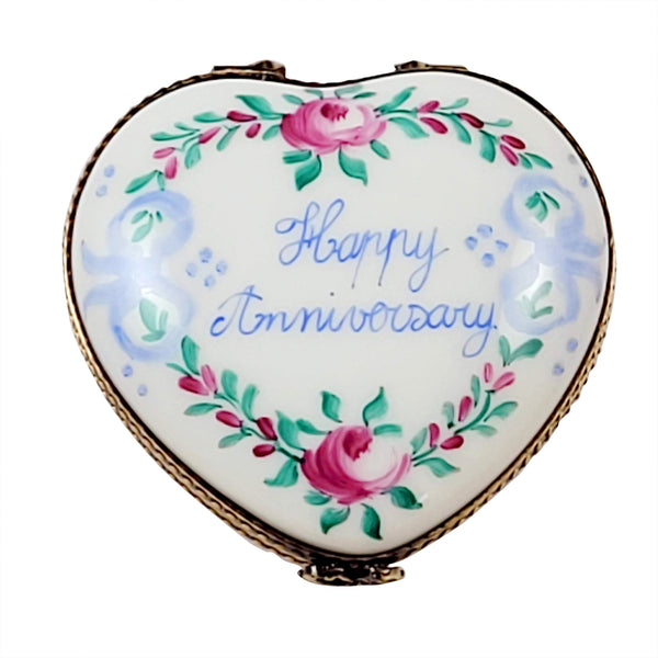 Load image into Gallery viewer, Rochard "Happy Anniversary Rose Heart" Limoges Box