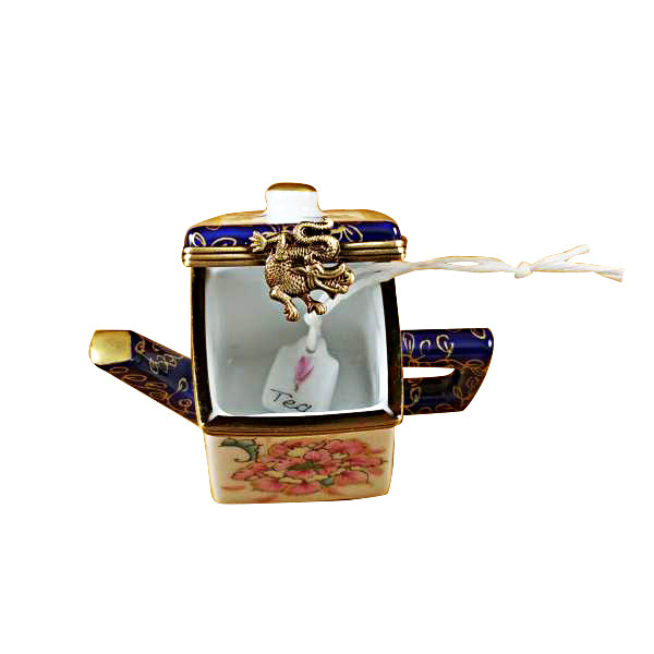 Load image into Gallery viewer, Rochard "Square Teapot with Blue Spout & Handle" Limoges Box