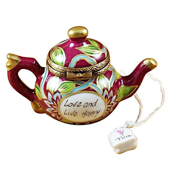 Load image into Gallery viewer, Rochard "Teapot - Love & Live Happy" Limoges Box
