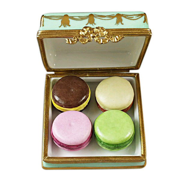 Load image into Gallery viewer, Rochard "Square Box with Macarons de Paris" Limoges Box